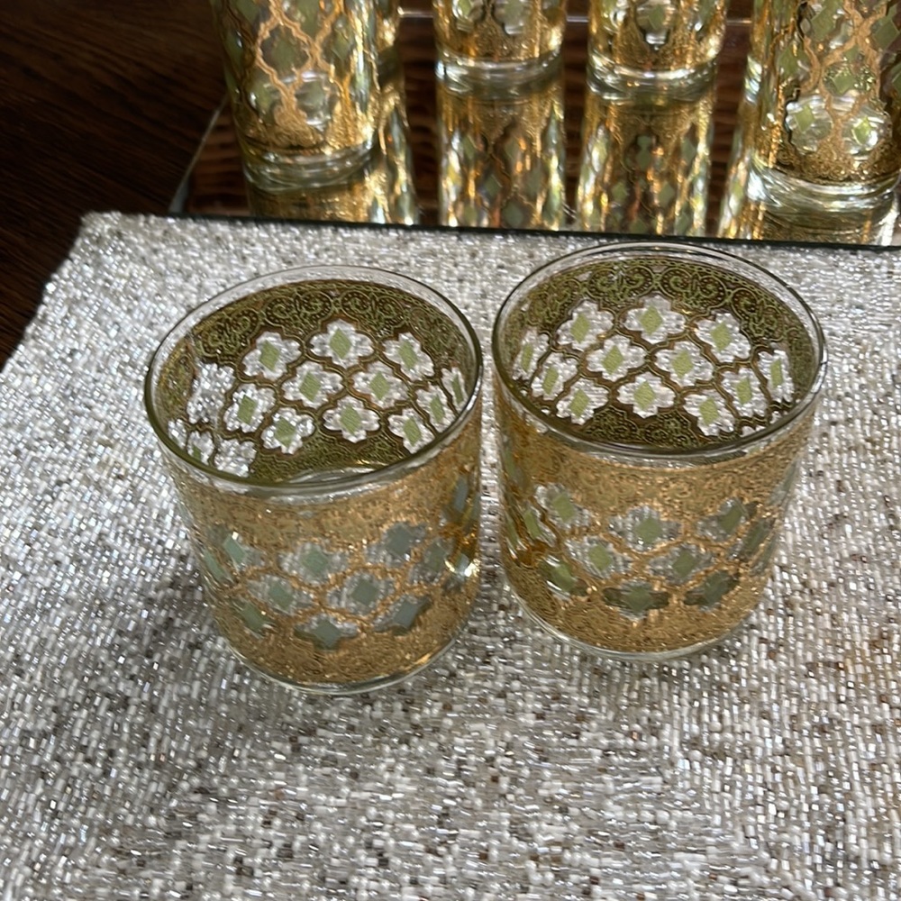 NO LONGER AVAILABLE.Vintage 1960s Culver Valencia 22k gold/green-highball&scotch - Picture 2 of 7